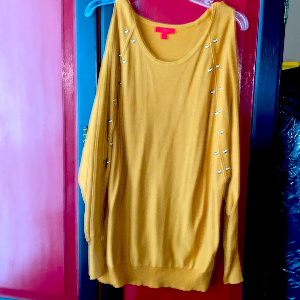 Open shoulder sweater